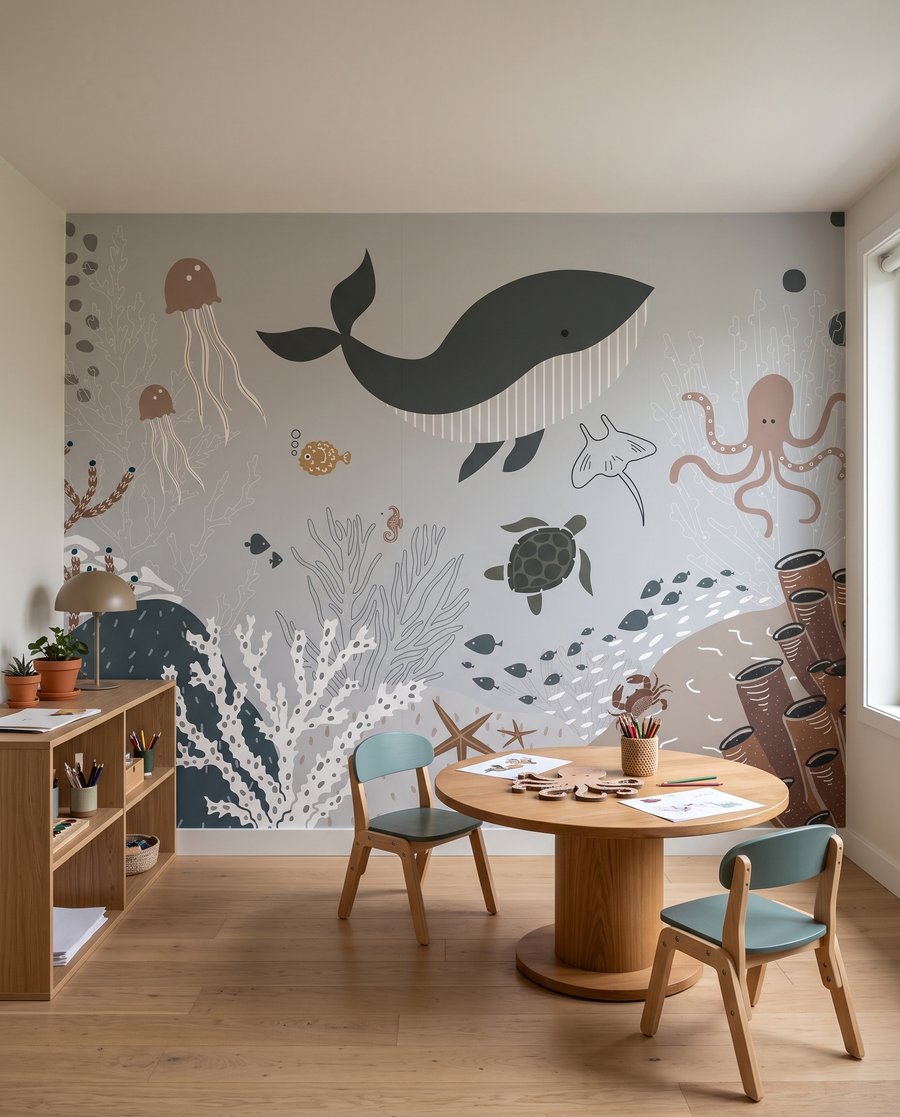 Zeediertjes in zachte tuinen in een interieur