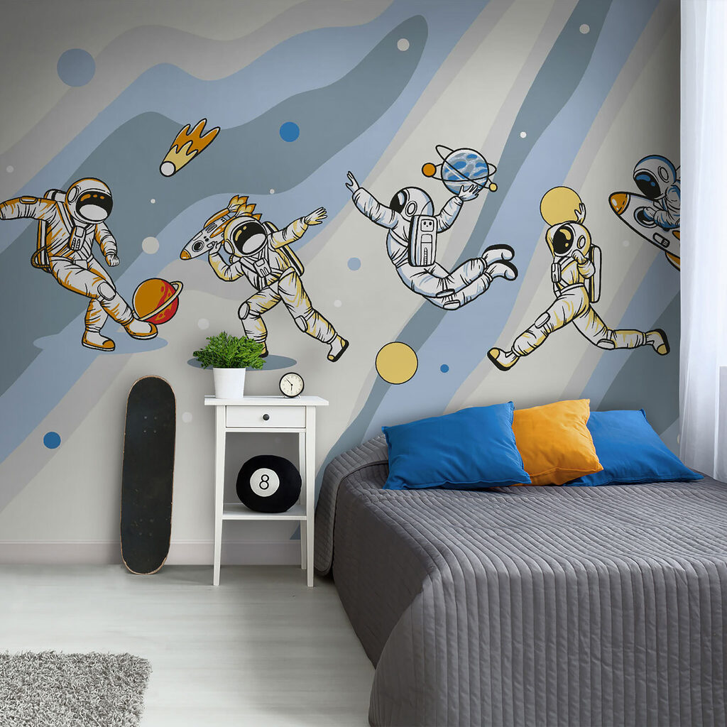 Groep astronauten in de ruimte — interieur 5
