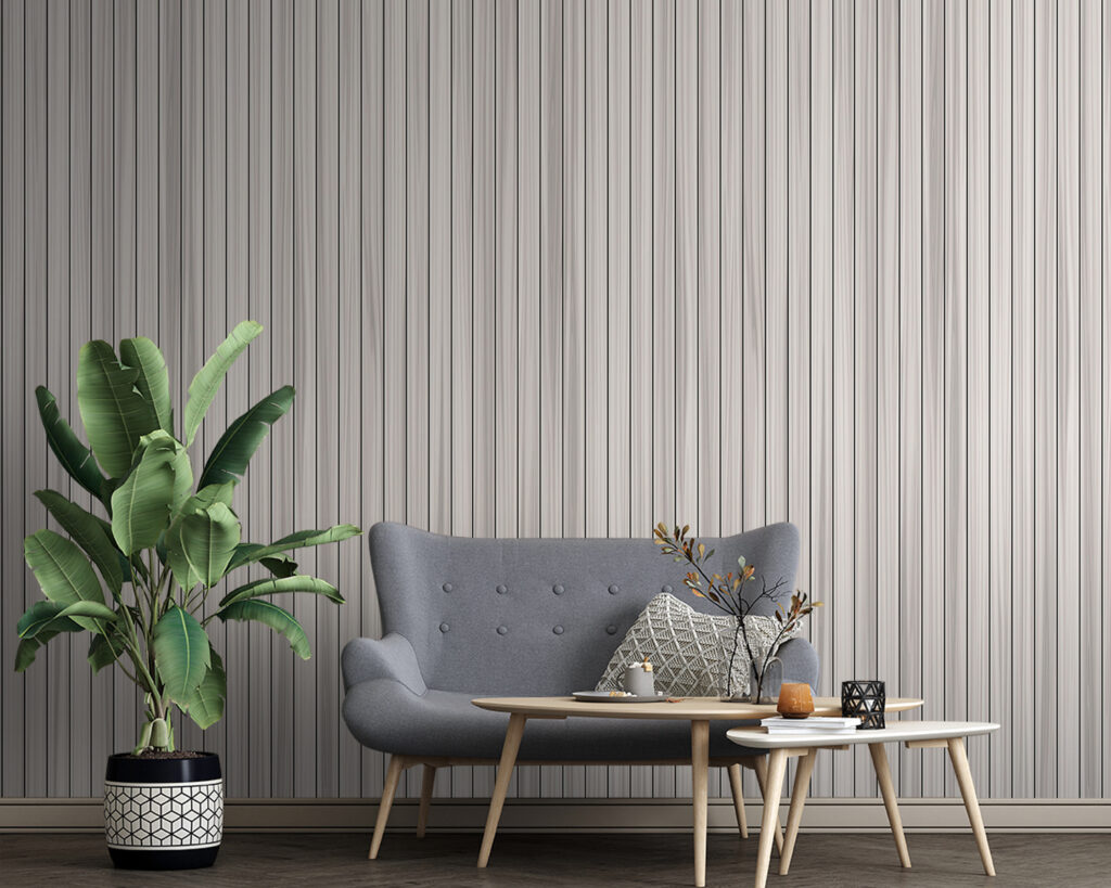 Verticale strepen op grijs — interieur 9