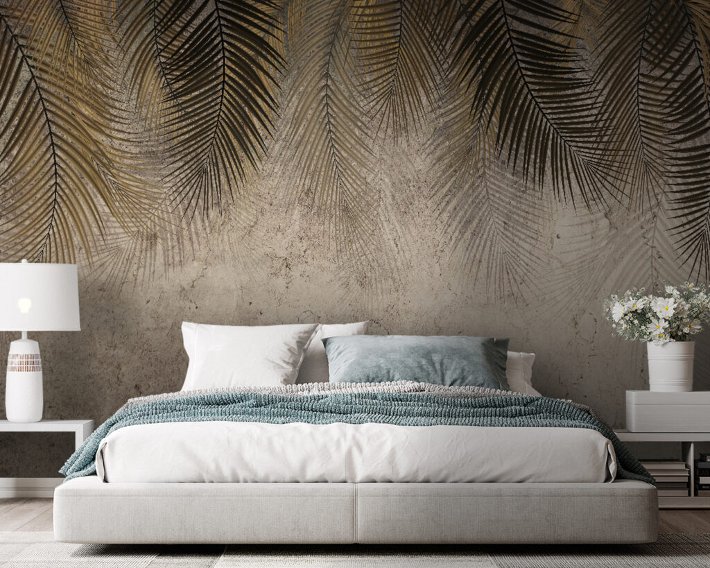 Elegante palmbladeren op een zachte achtergrond — interieur 2