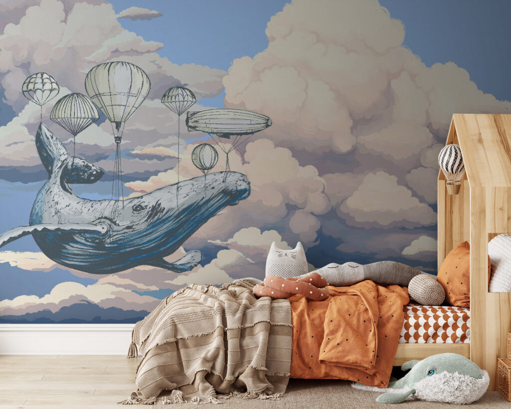 Walvis reist tussen luchtballonnen — interieur 1
