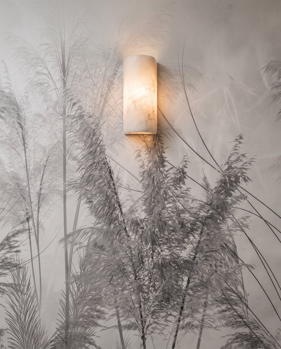Weide in ochtendlicht — detail