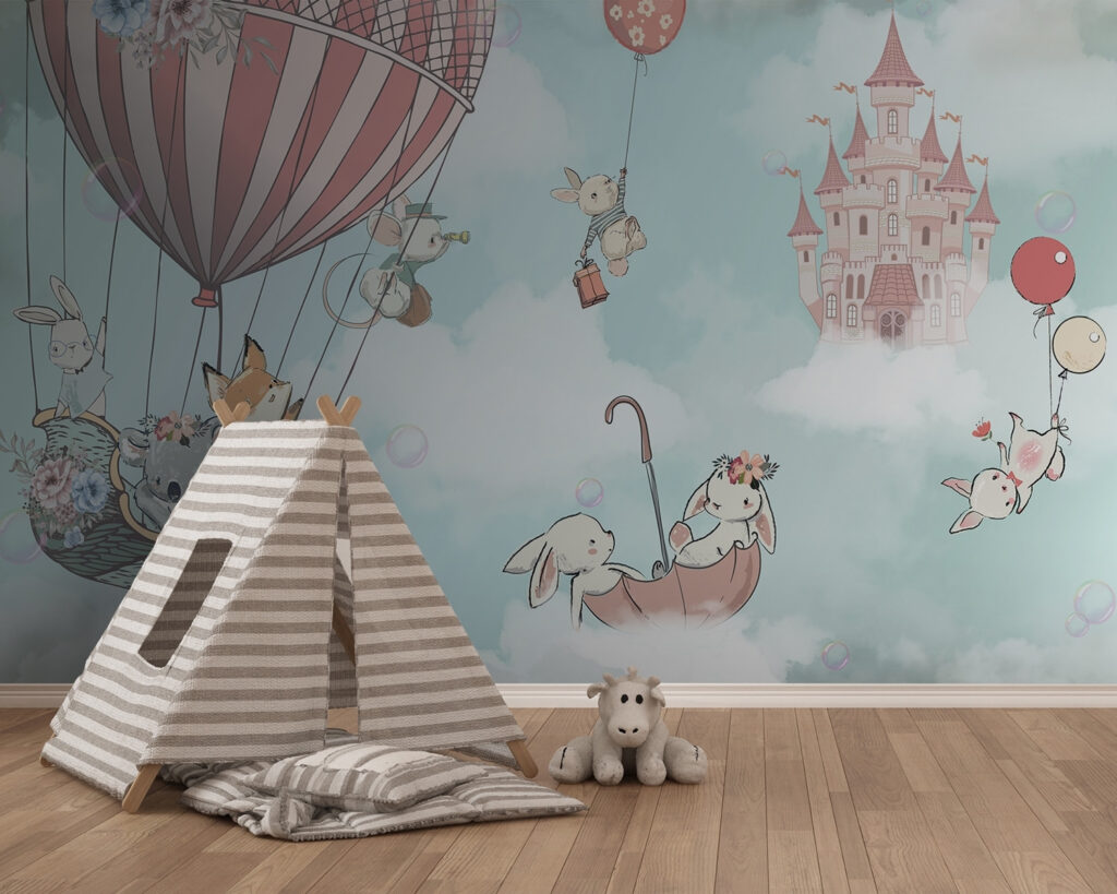 Dieren zweven naar droomkasteel — interieur 2
