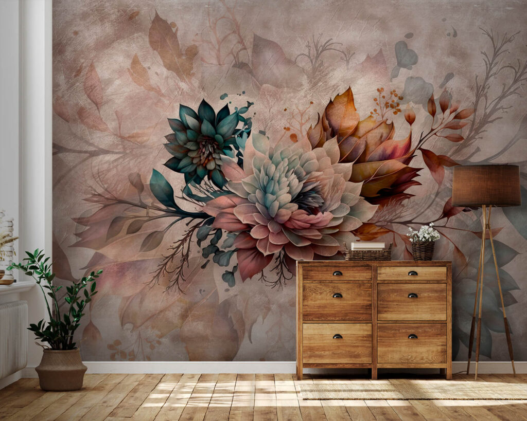Schilderij van bloemen en bladeren — interieur 6