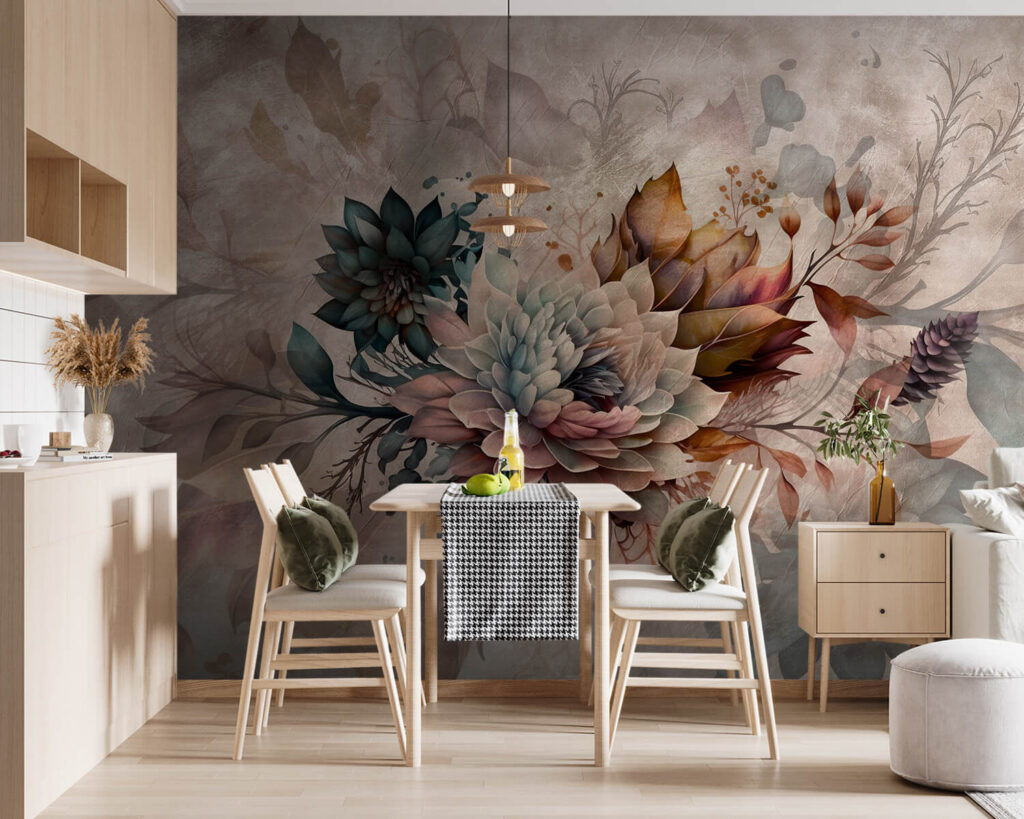 Schilderij van bloemen en bladeren — interieur 9