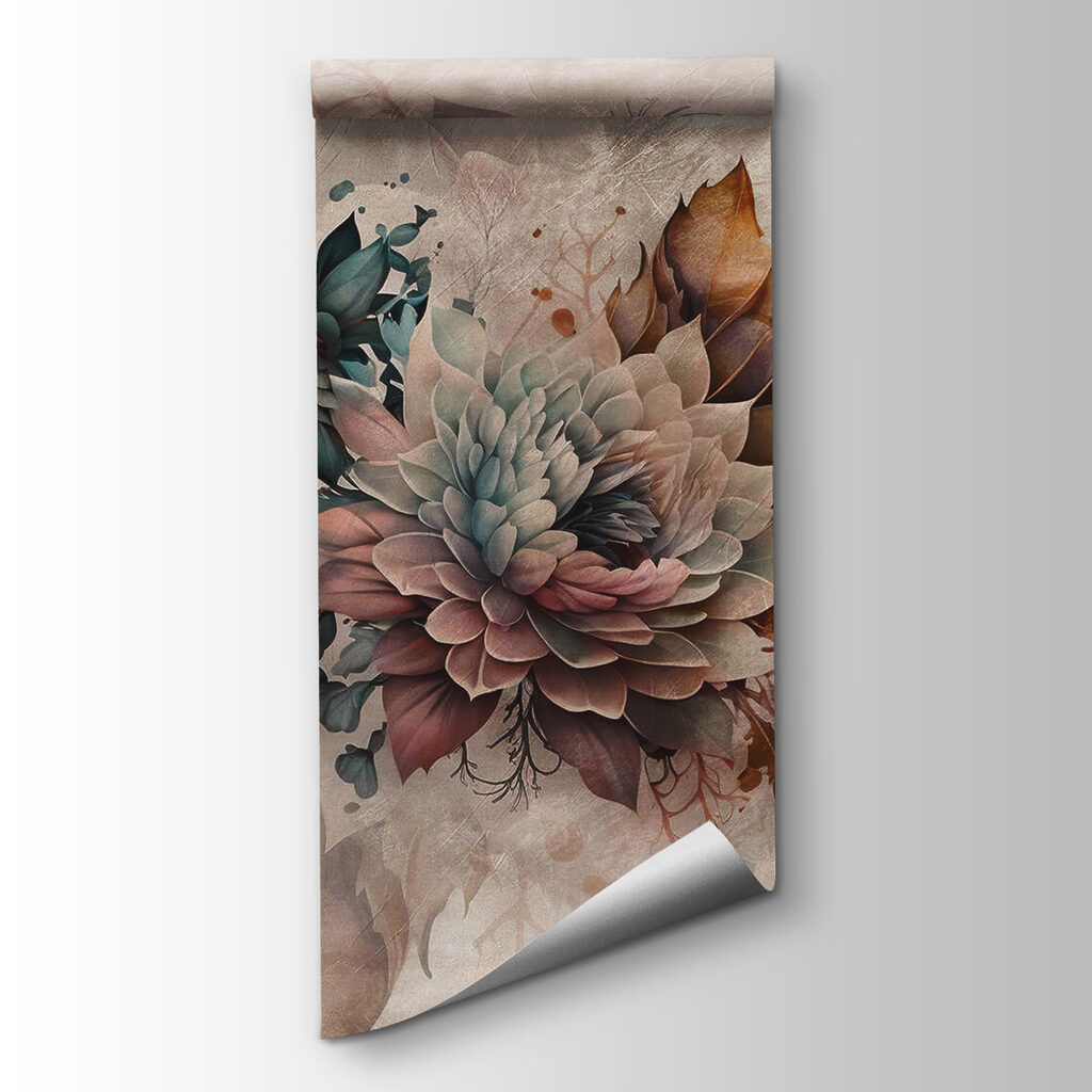 Schilderij van bloemen en bladeren — productweergave