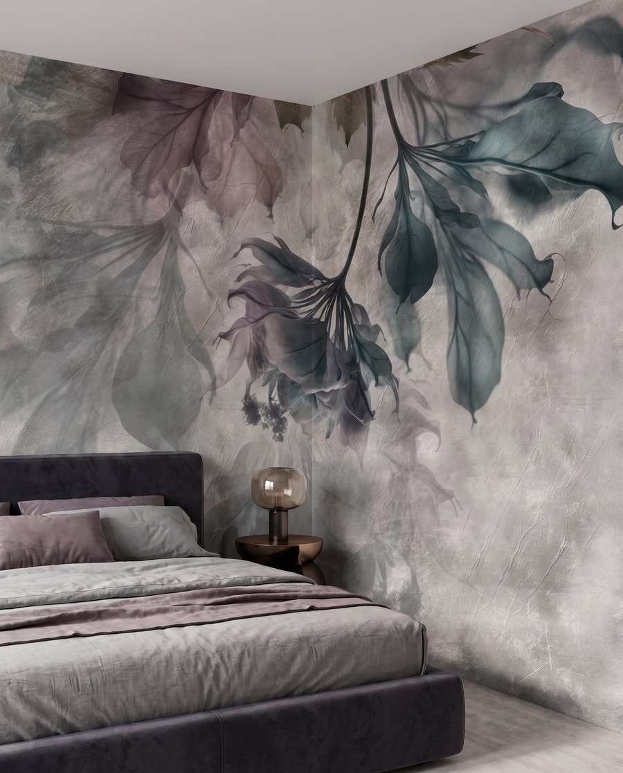 Hangende bladeren in verfwolken — interieur 2