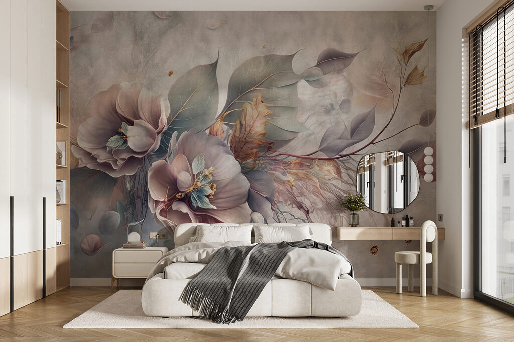 Schilderij van bloemen en bladeren — interieur 4