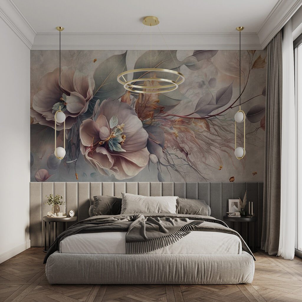 Schilderij van bloemen en bladeren — interieur 7