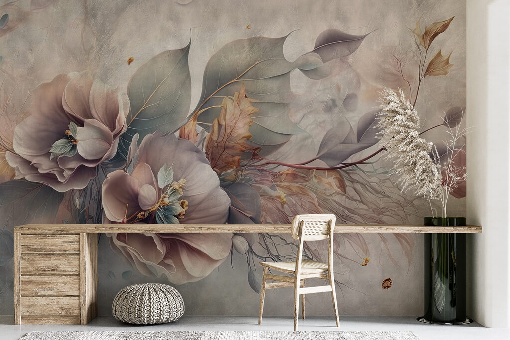 Schilderij van bloemen en bladeren — interieur 6