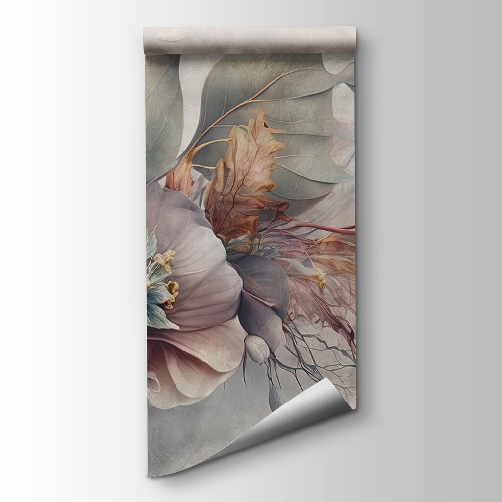 Schilderij van bloemen en bladeren — productweergave
