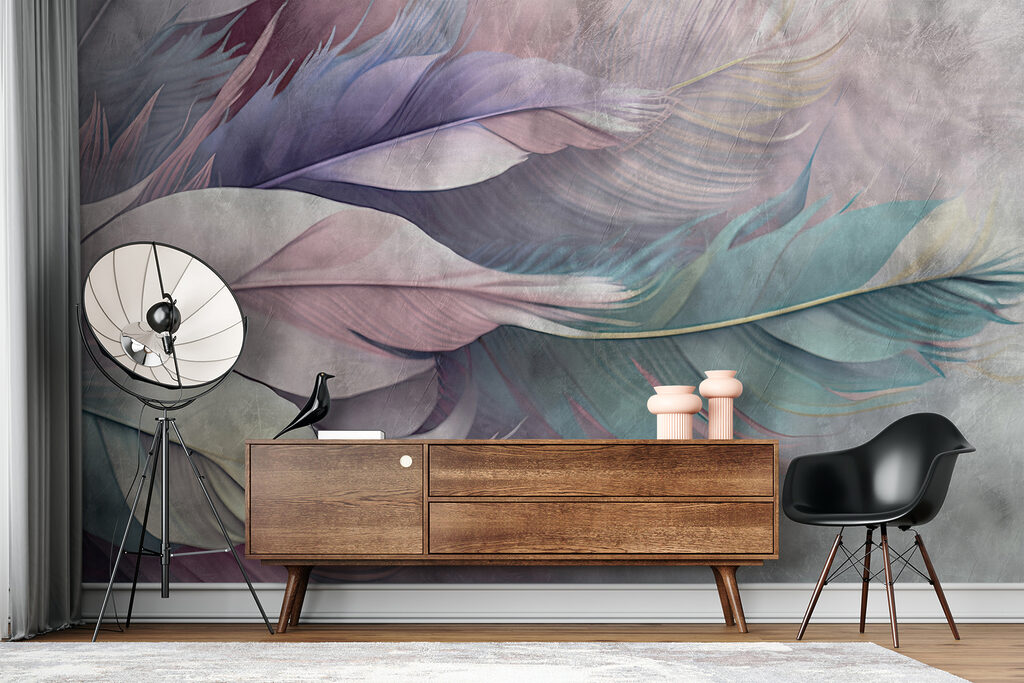Pastelveren op verweerd lichtgrijs — interieur 4