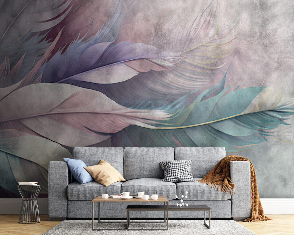 Pastelveren op verweerd lichtgrijs — interieur 3