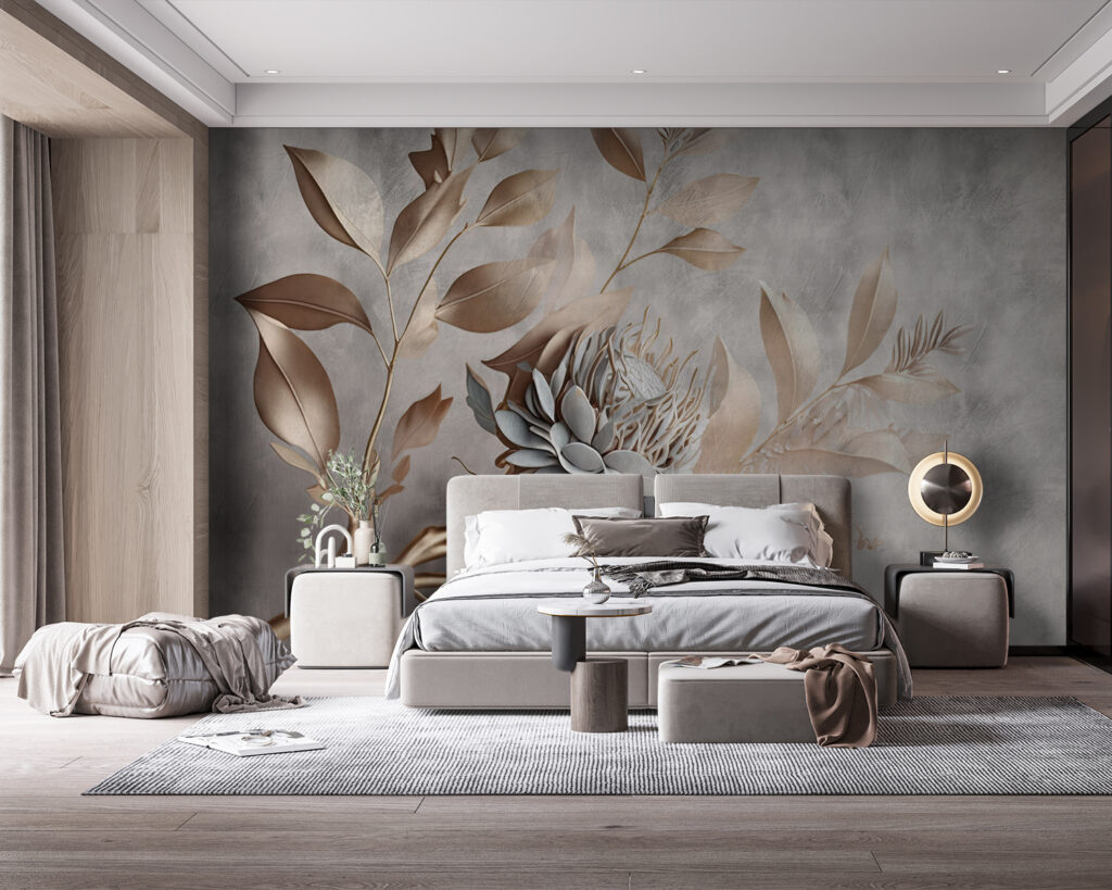 Bloemtak in warme reliëftinten — interieur 2