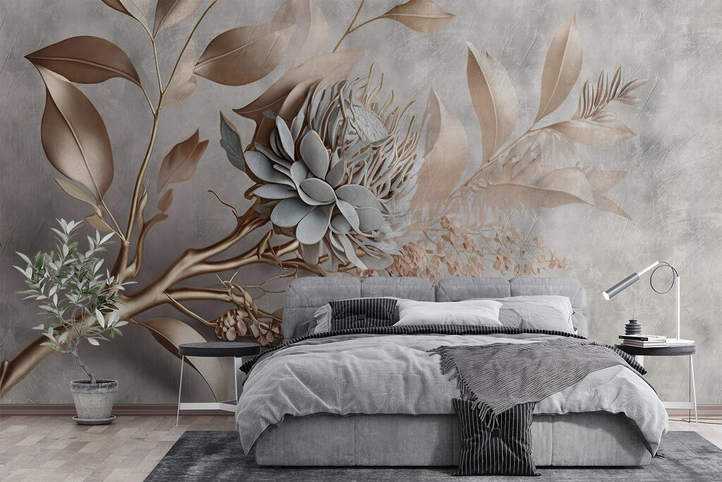 Bloemtak in warme reliëftinten — interieur 4