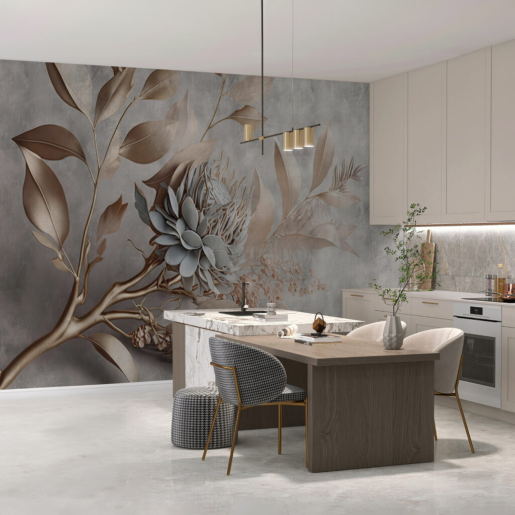 Bloemtak in warme reliëftinten — interieur 5