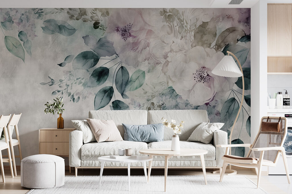 Bloesem langs grijze waas — interieur 5