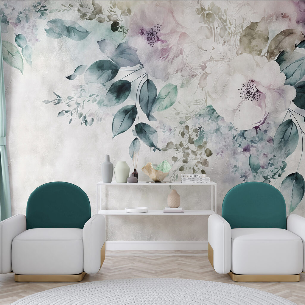 Bloesem langs grijze waas — interieur 4