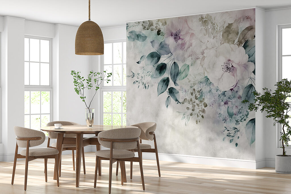 Bloesem langs grijze waas — interieur 6