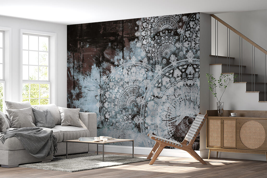 Kantcirkels op ruwe kleursporen — interieur 3