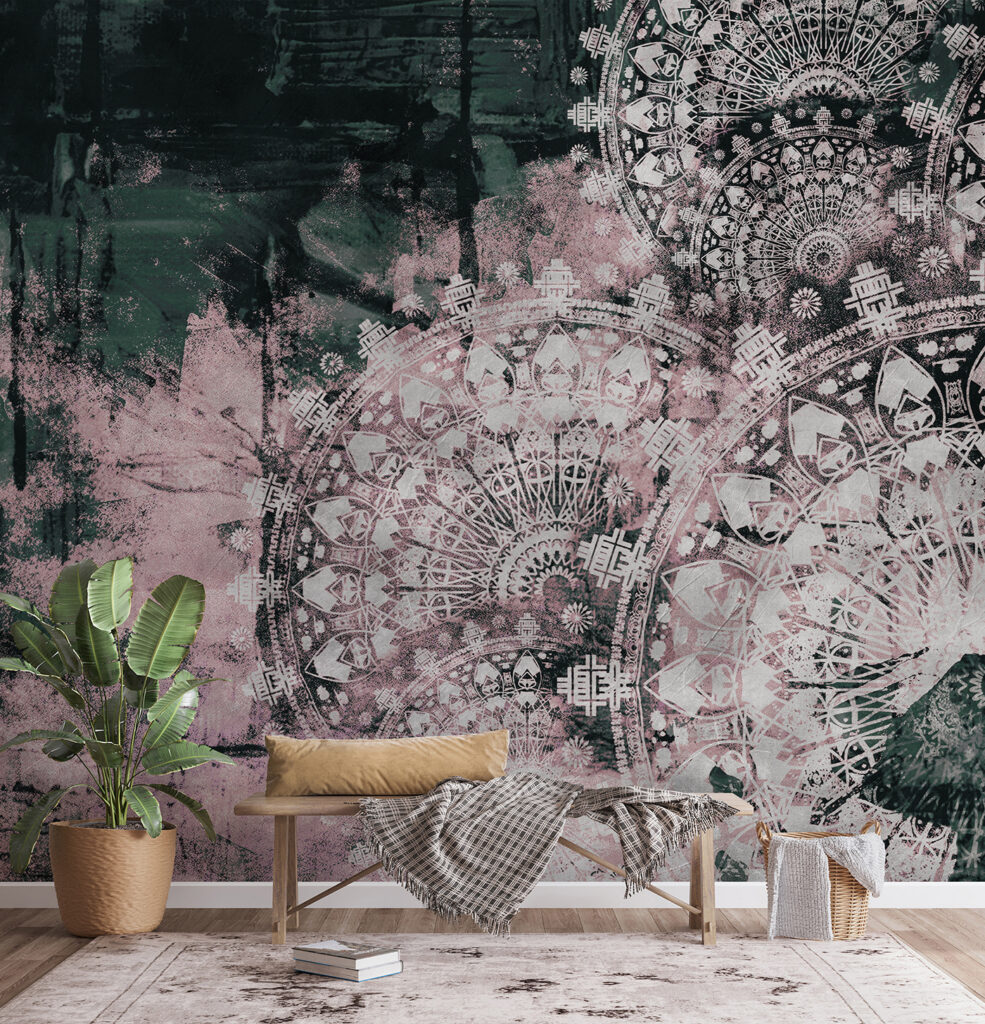 Kantcirkels op ruwe kleursporen — interieur 1