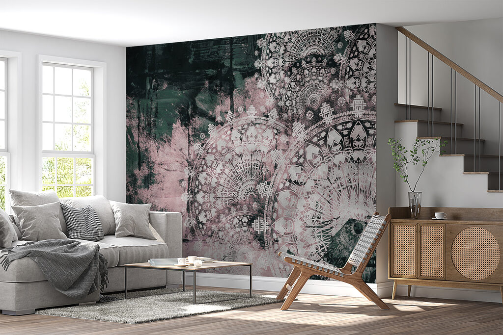 Kantcirkels op ruwe kleursporen — interieur 3