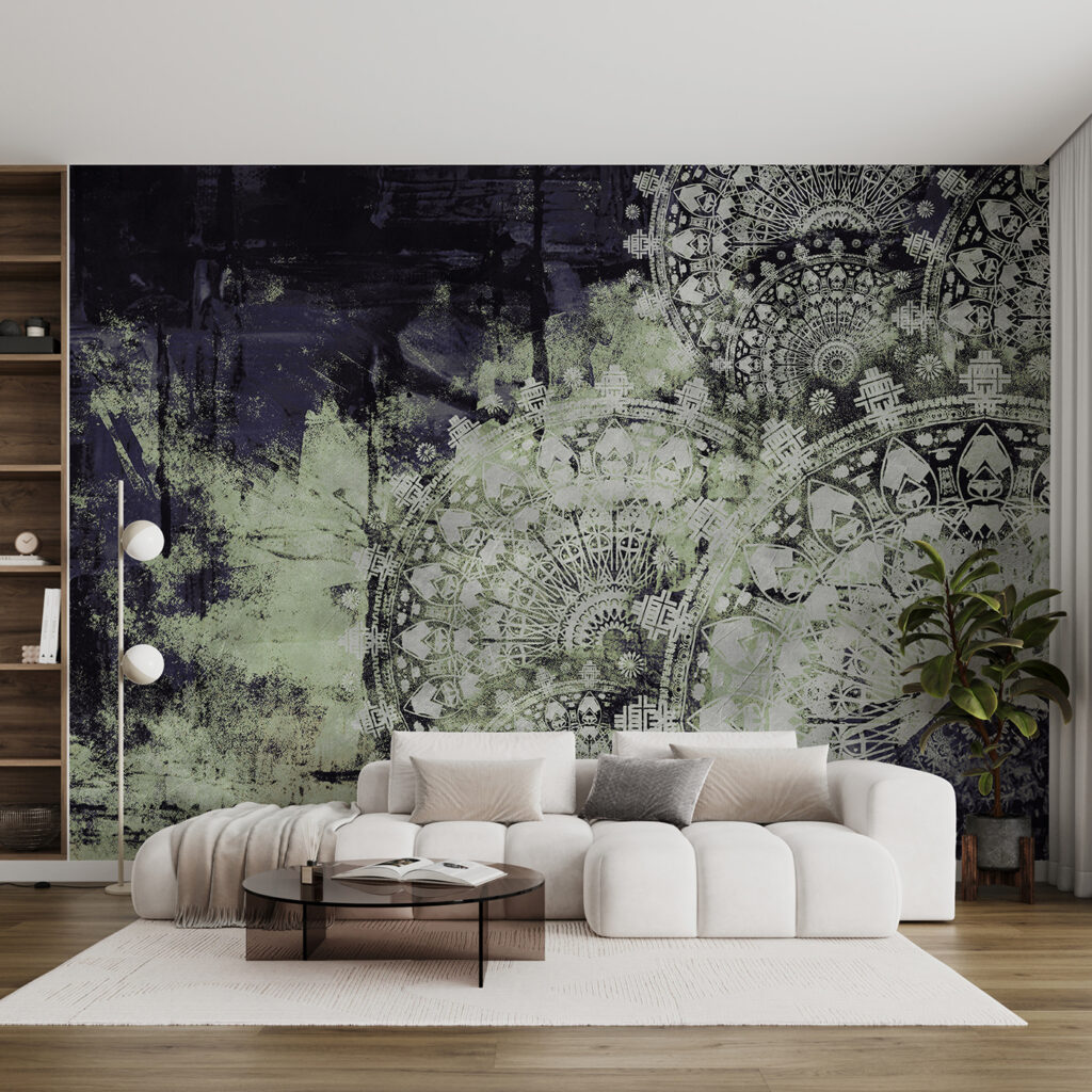 Kantcirkels op ruwe kleursporen — interieur 1