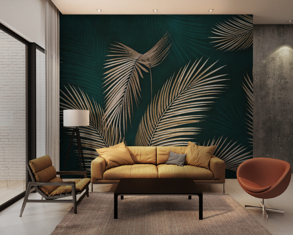 Palmbladeren in elegante tinten — interieur 2