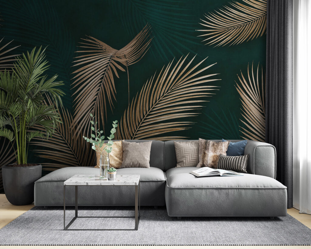 Palmbladeren in elegante tinten — interieur 3