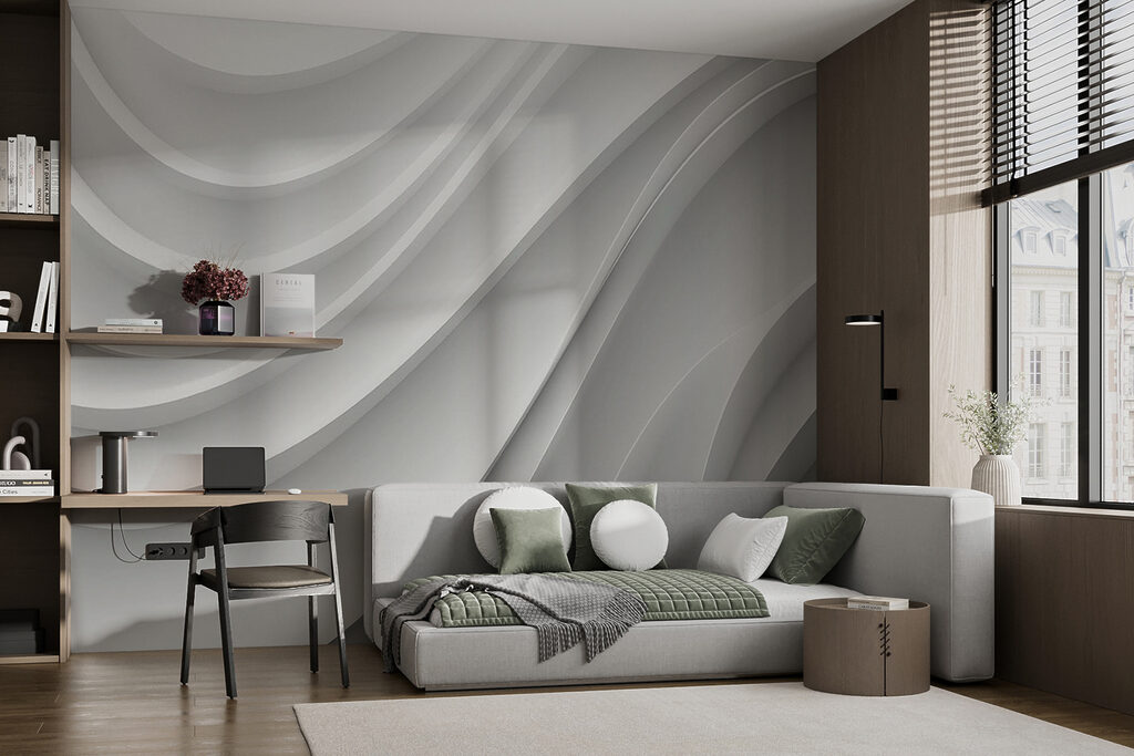Stroom van witte plooien — interieur 4
