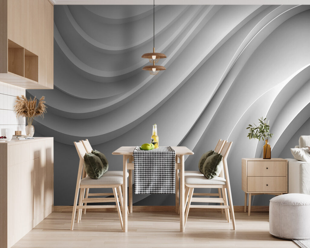 Stroom van witte plooien — interieur 3
