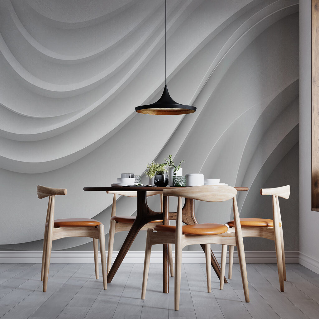 Stroom van witte plooien — interieur 5