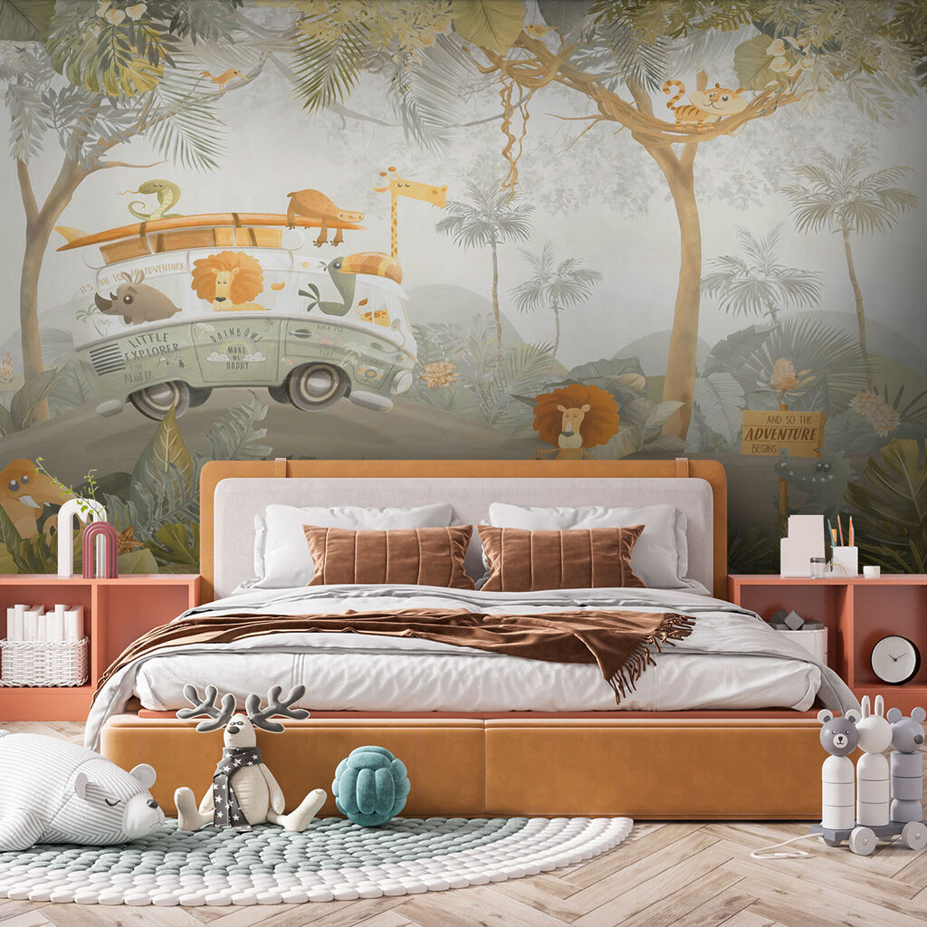 Safaribus tussen bleke palmen — interieur 4