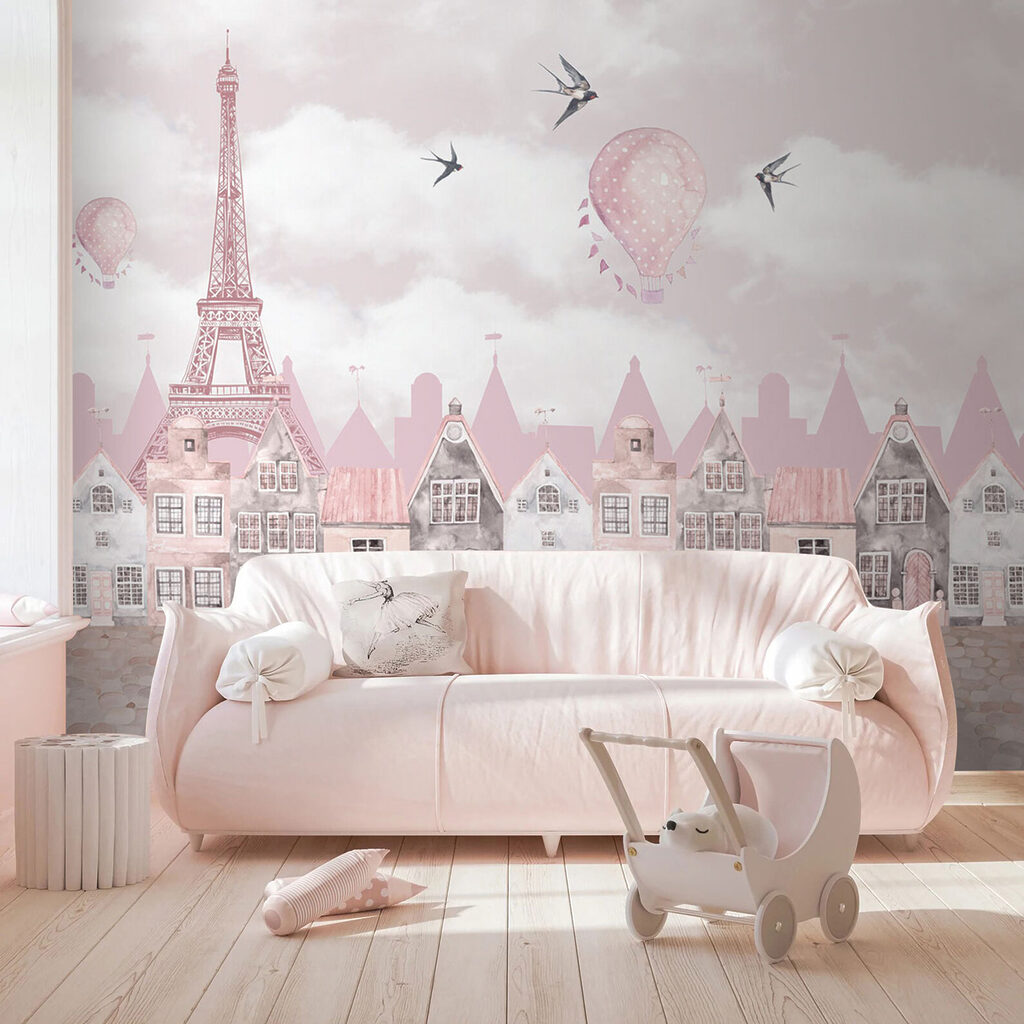 Roze huizen onder wolken — interieur 3