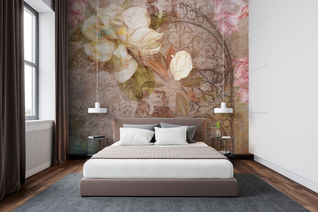 Orchideeën over oud ornament — interieur 2