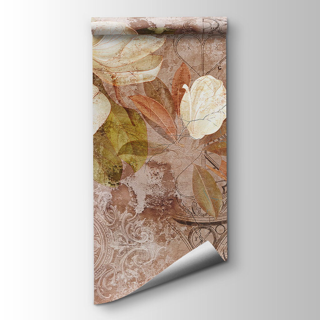 Orchideeën over oud ornament — productweergave