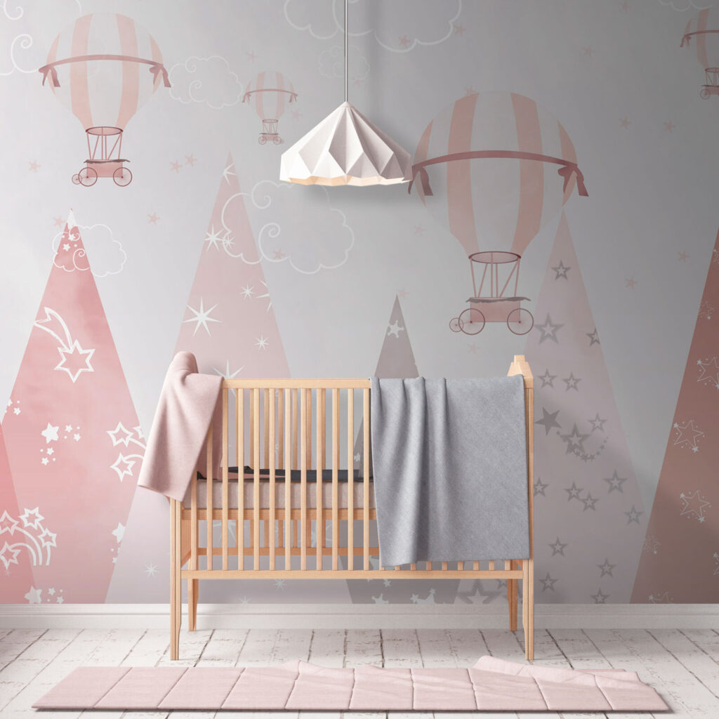 Roze en witte heteluchtballonnen — interieur 2