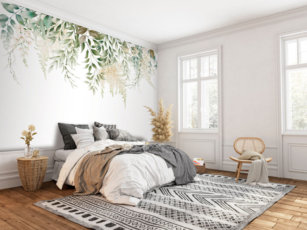 Groene blaadjes hangen samen — interieur 3