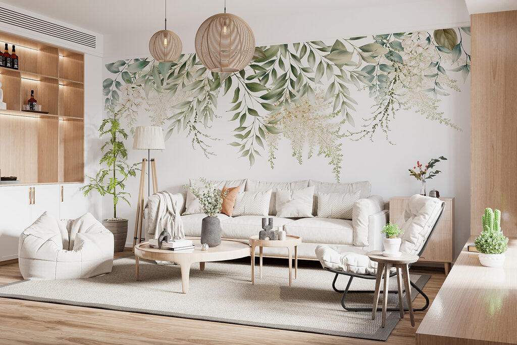 Groene blaadjes hangen samen — interieur 4