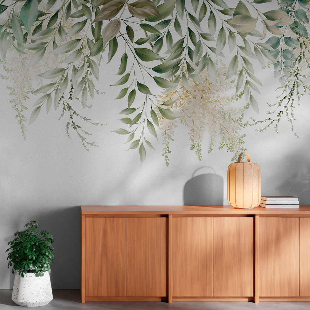 Groene blaadjes hangen samen — interieur 5