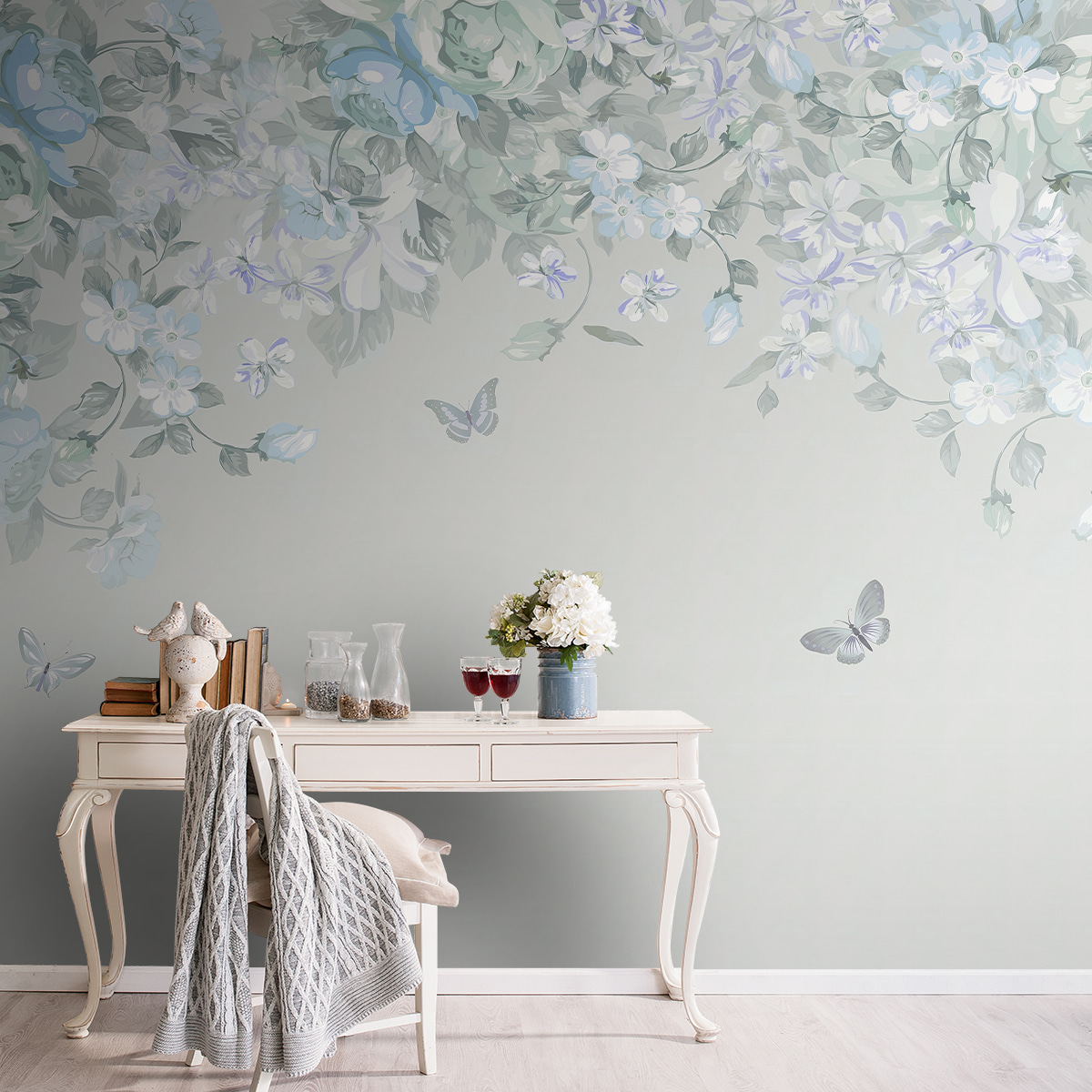 Vlinders onder een bloemenboog — interieur 1