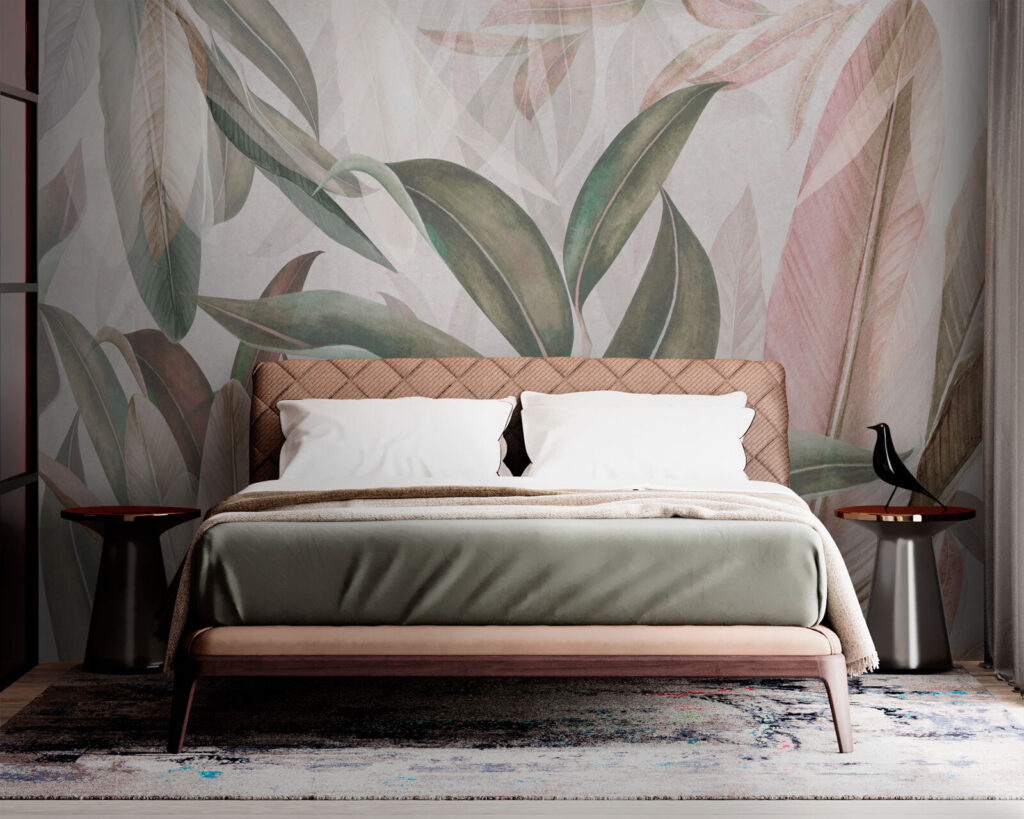 Slanke bladeren in pastelvlakken — interieur 2
