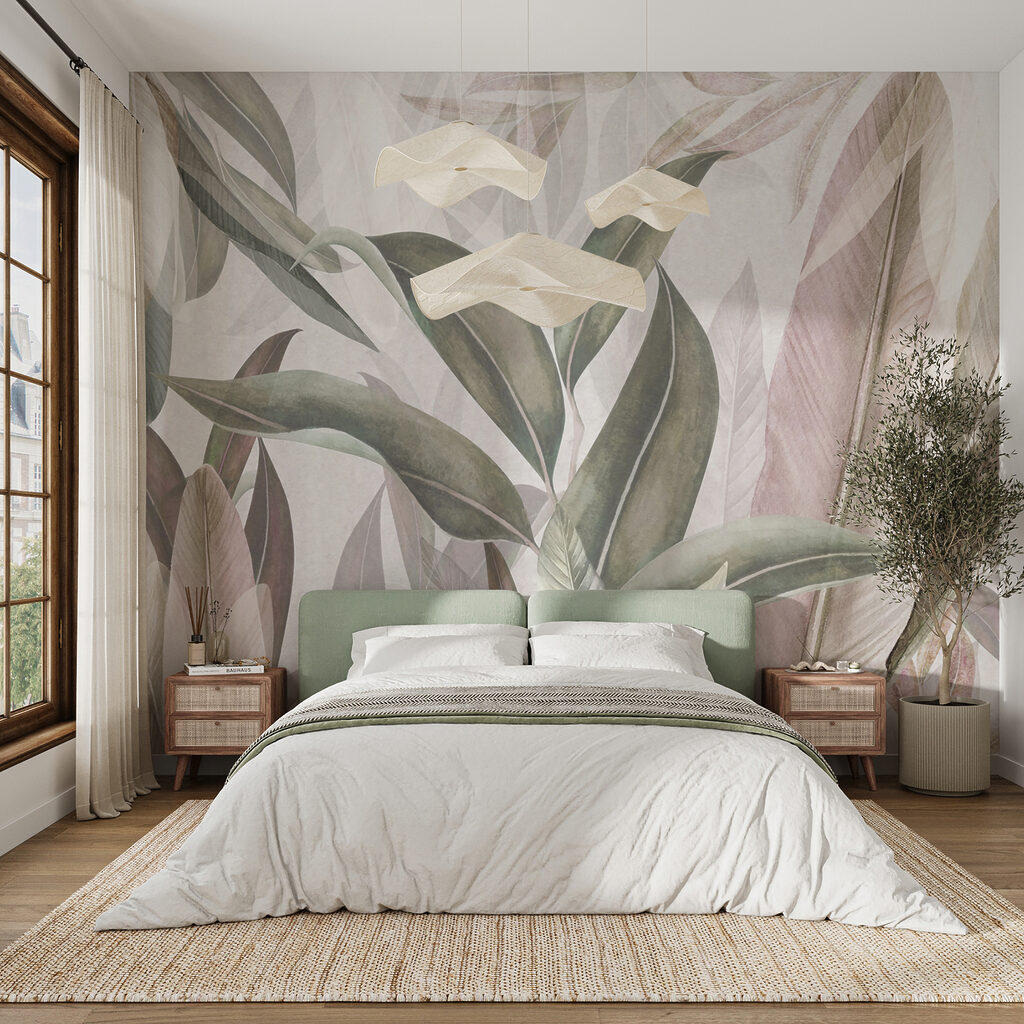 Slanke bladeren in pastelvlakken — interieur 4