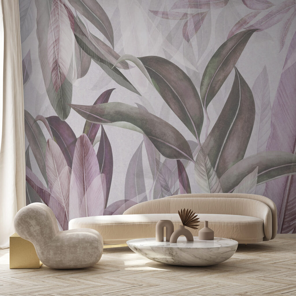 Lange bladeren in pastelstreken — interieur 1