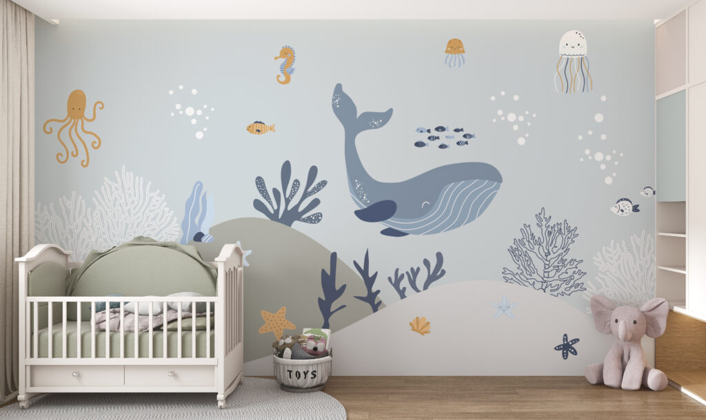 Walvis en vis onder water — interieur 2
