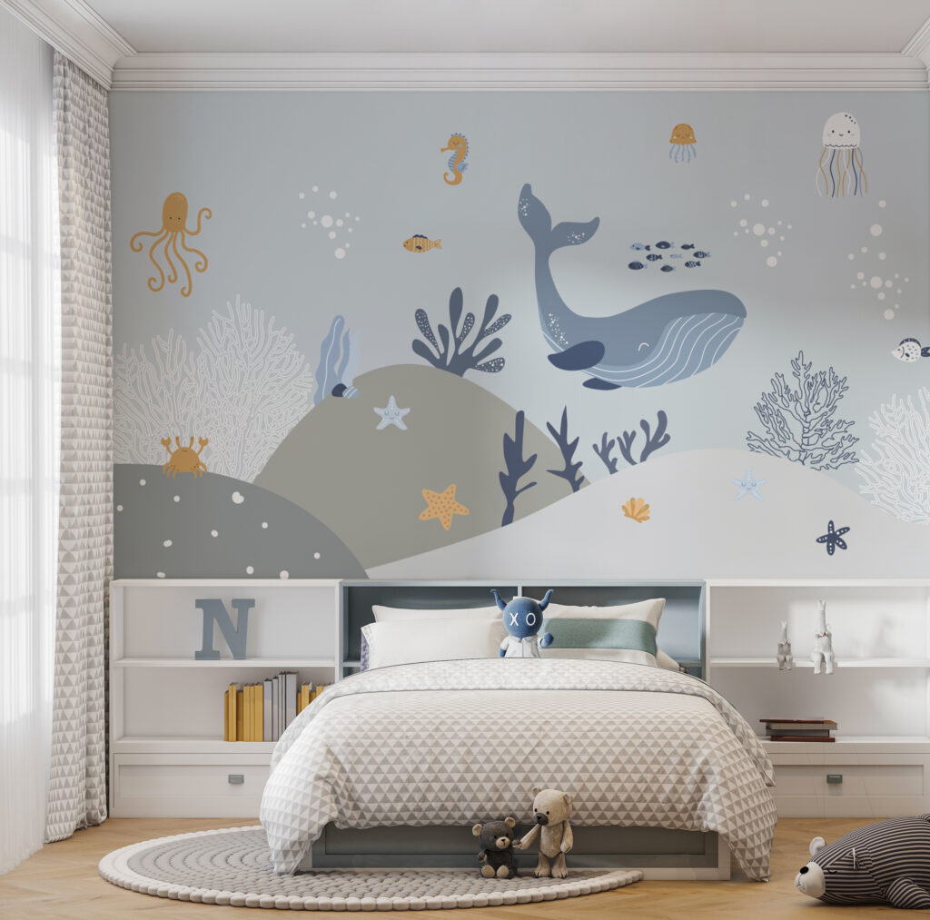 Walvis en vis onder water — interieur 3