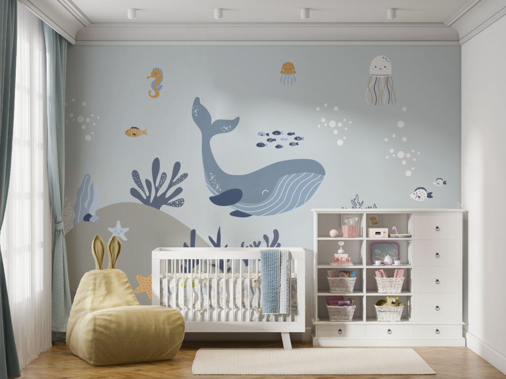 Walvis en vis onder water — interieur 5