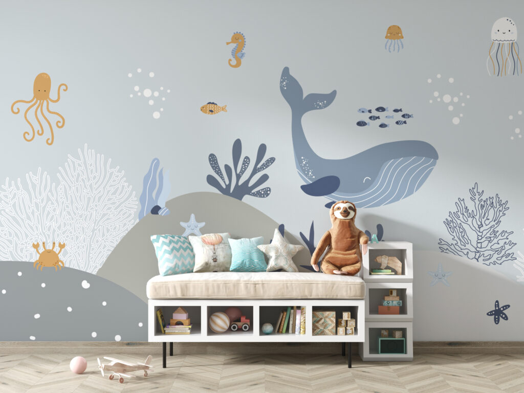 Walvis en vis onder water — interieur 6