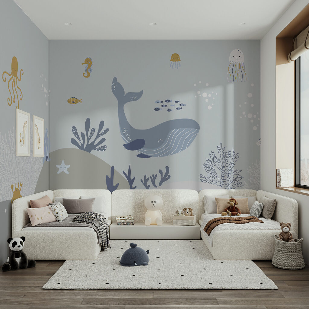 Walvis en vis onder water — interieur 8