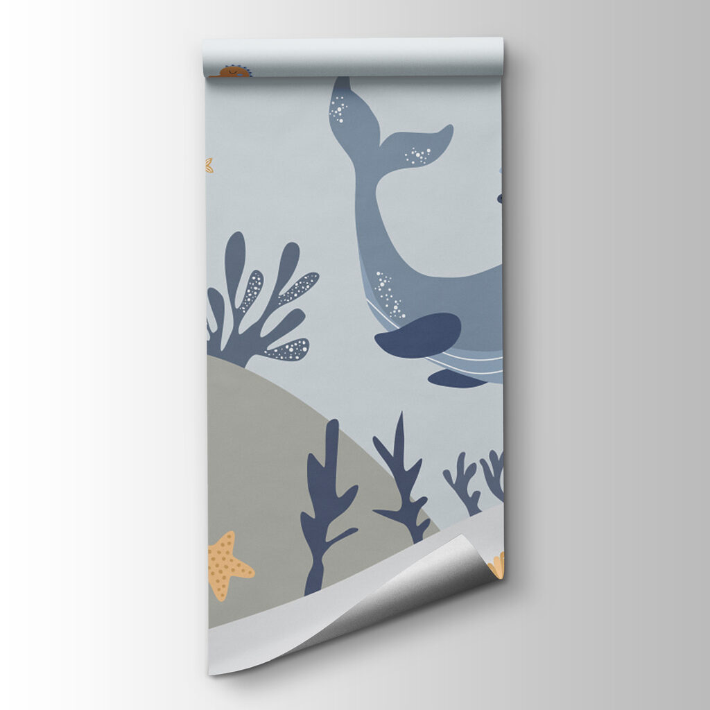 Walvis en vis onder water — productweergave